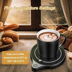 Coffee Mug Warmer, Electric Beverage Warmer with Five Temperature Settings